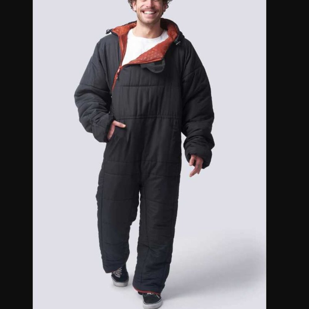 New Adult M Selk'Bag Lite recycled wearable sleeping bag in black